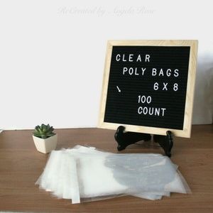 100 6 x 8 Poly Bags - Venthole Clear